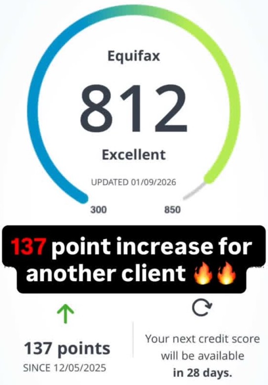 Equifax score 812 excellent rating